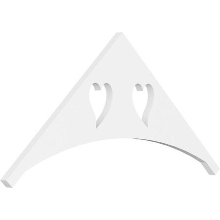 Ekena Millwork Pitch Winston Architectural Grade PVC Gable Pediment, 36"W x 16 1/2"H x 1"P (11/12) GPP036X017X100WIN
